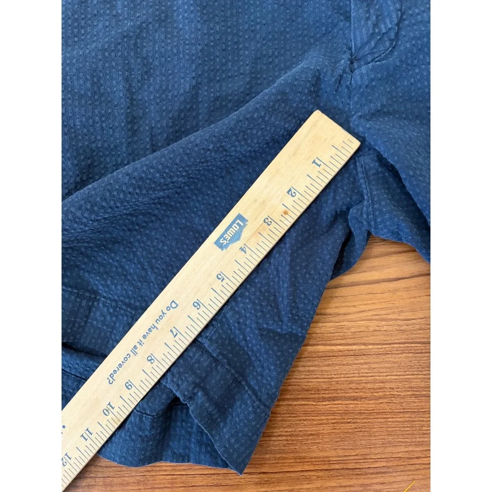 Men's Polo Ralph Lauren navy blue seersucker shorts Sz 40